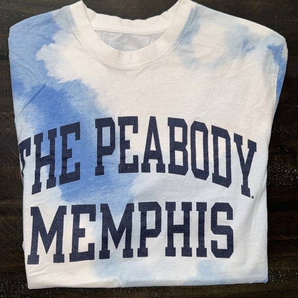 The Peabody Memphis Blue Tie-Dye Short Sleeve T-Shirt Champion Brand Adult MED - Picture 13 of 13